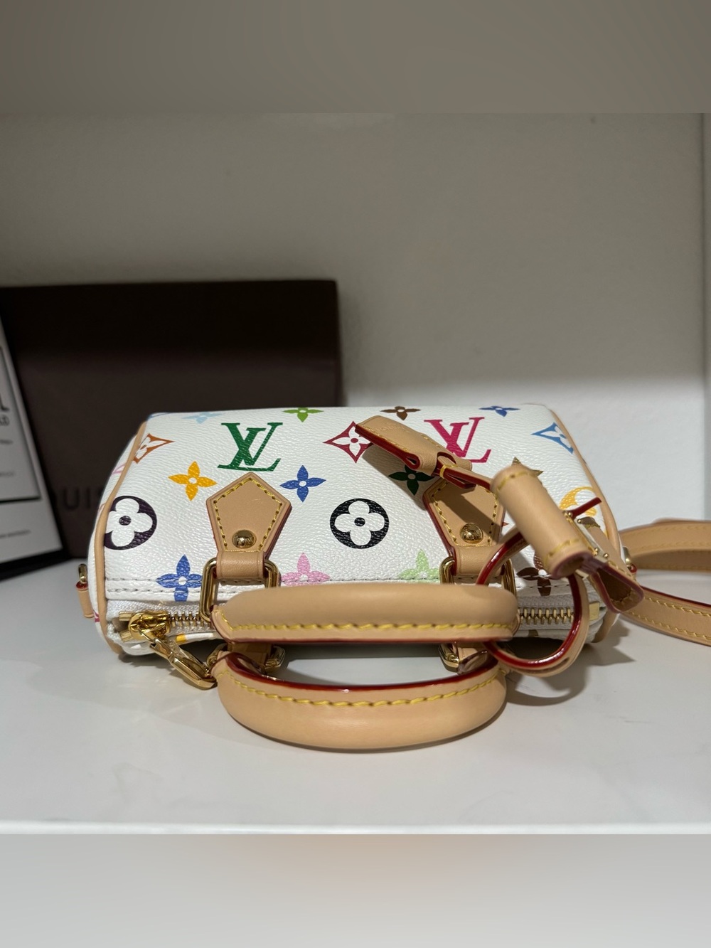 Louis Vuitton White Murakami Monogram Nano Speedy - Picture 6 of 10